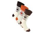 3 Paar Herren Spaß-Socken aus Baumwolle | Lustige Lebensmittel- und Getränkeslogans | Geschenkidee