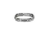 Zeeme Stainless Steel Armband Edelstahl poliert matt mit Stahlseil 21,5cm lang