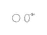 Paar Ohrstecker TOM TAILOR "Schmuck Geschenk Silber 925 Kreis rund", silber (silberfarben, kristallweiß, kristallweiß), Ohrringe, Damen, Silber 925 (Sterlingsilber), mit Zirkonia (synth.)