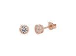 Paar Ohrstecker TOM TAILOR "Schmuck Geschenk Silber 925 Solitär", rosa (roségoldfarben, kristallweiß, kristallweiß), Ohrringe, Damen, Silber 925 (Sterlingsilber), mit Zirkonia (synth.)