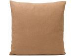 Dekokissen GÖZZE "Darco" Gr. 1, braun (caramel, unifarben), B:40cm L:40cm, Obermaterial: 100% Polyester, Dekokissen_Sitzkissen_Kissenhüllen