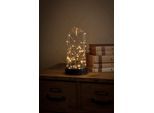 LED Dekolicht KONSTSMIDE "Weihnachtsdeko", transparent, B:11,5cm H:24,5cm L:11,5cm T:11cm Ø:11,5cm, Leuchten, LED Dekolicht, LED Dekoglaskuppel mit silberfb. Draht, 50 bernsteinfarbene Dioden