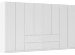 Drehtürenschrank RAUCH "Schrank Garderobe MAINZ Breiten 91/136/181/226/271/315/360, Höhe 210cm", alpinweiß, B:360cm H:210cm T:54cm, Holzwerkstoff, Schränke, Drehtürenschrank, grifflose Front, Außentüren mit Push-to-Open Funktion MADE IN GERMANY