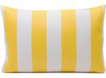 Dekokissen GÖZZE "Bali" Gr. 3, gelb (gelb, weiß, gestreift), B:40cm L:60cm, Obermaterial: 65% Polyacryl, 35% Polypropylen, Dekokissen_Sitzkissen_Kissenhüllen, Dekokissen