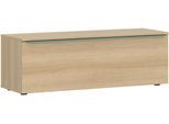 Lowboard TOM TAILOR HOME, beige (light oak), B:110cm H:38cm T:42cm, Holzwerkstoff, Melamin, Spanplatte, Sideboards, Lowboard, Lowboard mit Breite 110 cm, viel Stauraum mit besonderem Farbkick