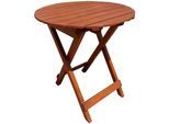 Gartentisch GARDEN PLEASURE "HANFORD", braun (braun, holzoptik), B:45cm H:50cm T:45cm, Tische, Gartentisch