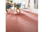 Teppichboden ANDIAMO "Verona, Velours, Gesamthöhe 6 mm, Luxusklasse LC2", rot (coral), B:400cm L:500cm, Kunstfaser, Teppiche, Teppichboden, Uni Farben, Breite 400 cm oder 500 cm, strapazierfähig, pflegeleicht