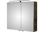Spiegelschrank SAPHIR, braun (eiche ribbeck quer nachbildung), B:80cm H:70,3cm T:14,9cm, Holzwerkstoff, Schränke, Spiegelschrank