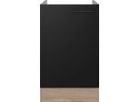 Spülenschrank FLEX-WELL "Capri", schwarz (schwarz, endgrain oak), B:50cm H:82,2cm T:57,1cm, Holzwerkstoff, Schränke, Spülenschrank, (B x H x T) 50 x 82 x 57 cm, ohne Arbeitsplatte