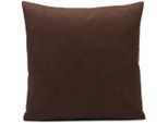 Dekokissen GÖZZE "Darco" Gr. 1, braun (schoko, unifarben), B:40cm L:40cm, Obermaterial: 100% Polyester, Dekokissen_Sitzkissen_Kissenhüllen, Dekokissen