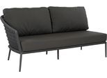 Sitzbank MUSTERRING "Freilicht Anreihsofa", schwarz (schwarz, grau, anthrazit), B:164cm H:75cm T:85cm, Aluminium, Stoff, Sitzbänke, Sitzbank, Sitzhöhe von 42 cm kombiniert mit komfortabler Gurtfederung