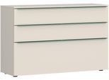 Kommode TOM TAILOR HOME, light taupe, B:110cm H:74cm T:42cm, Holzwerkstoff, Melamin, Spanplatte, Sideboards, Kommode, Lowboard, Breite 110 cm,1 Klappe,2 Schubladen, viel Stauraum