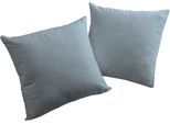 Dekokissen ADAM "Uni Light Collection", blau (königsblau, unifarben), B:50cm L:50cm, Obermaterial: 100% Baumwolle, Dekokissen_Sitzkissen_Kissenhüllen, Dekokissen, im Uni Design