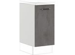 Auszugsunterschrank IMPULS KÜCHEN "Prag", Breite/Höhe: 40/72,3 cm, mit Soft-Close", grau (beton, optik schiefer dunkelgrau), B:40cm H:72,3cm T:57,6cm, Dekorfolie, Holzwerkstoff, Schränke, Auszugsunterschrank, vormontiert, mit Auszug, mit Behälter für Wertstofftrennung