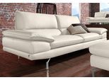 3-Sitzer CALIA ITALIA "Dave, italienisches Design, erstklassiger Sitzkomfort, Breite 221cm", weiß (altweiß), B:221cm H:87cm T:97cm, NaturLeder Sorrento, Sofas, 3-Sitzer, in zwei Lederqualitäten und toller Detailverarbeitung