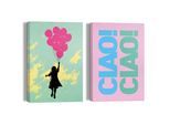 Leinwandbild REINDERS "Ciao Ciao", rosa (farbe bild(er): rosa), B:20cm H:30cm T:5cm, Bilder, Leinwandbild, Teenager Zimmer - Luftballons - Leinwand - Sprüche - 20x30 cm