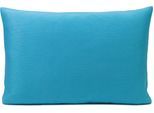Dekokissen GÖZZE "Rhodos" Gr. 3, blau (türkis, unifarben), B:40cm L:60cm, Obermaterial: 65% Polyacryl, 35% Polypropylen, Dekokissen_Sitzkissen_Kissenhüllen, Dekokissen