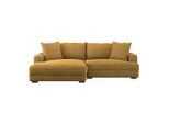 P & B Ecksofa, Senfgelb, Textil, L-Form, 265x180 cm, Made in Europe, Wohnzimmer, Sofas & Couches, Wohnlandschaften, Ecksofas