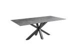P & B Esstisch , Schwarz, Dunkelgrau , Metall, Keramik , rechteckig , eckig , 100x75x200 cm , Esszimmer, Esstische, Esstische