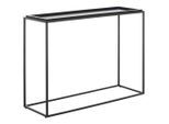 Mid.you Konsolentisch, Schwarz, Metall, Holzwerkstoff, rechteckig, Flachrohr, 38x80x110 cm, einfacher Aufbau, Wohnzimmer, Wohnzimmertische, Konsolentische