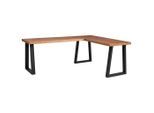 Livetastic Eckschreibtisch , Schwarz, Eichefarben , Holz, Metall, Holzwerkstoff , Eiche , furniert , rechteckig , Flachrohr , 160x75x200 cm , Bsci , Büromöbel, Schreibtische, Eckschreibtische