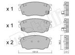 METELLI Bremsbelagsatz, Scheibenbremse 2204750 für MAZDA MITSUBISHI Suzuki