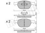 METELLI Bremsbelagsatz, Scheibenbremse 2205330 für Ford