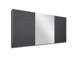 Luca Bessoni Schwebetürenschrank, grau-metallic, Holzwerkstoff, 5 Fächer, 361x210x62 cm, Blauer Engel, BQ - Bündnis für Qualität, Made in Germany, Schlafzimmer, Kleiderschränke, Schwebetürenschränke