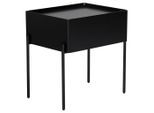 Livetastic Nachtschrank, Schwarz, Metall, Holzwerkstoff, 1 Schublade(n) Schubladen, 50x55x40 cm, Schlafzimmer, Nachttische