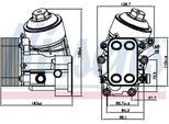 NISSENS Ölkühler, Motoröl 91154 für VW