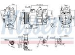 NISSENS Kompressor, Klimaanlage 890550 für VW