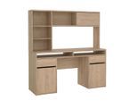 P & B Schreibtisch , Eichefarben , Holzwerkstoff , Holzoptik , 2 Schublade(n) Schubladen , rechteckig , Wange , 48.2x156.2x149 cm , Stauraum , Büromöbel, Schreibtische, Bürotische
