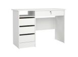P & B Schreibtisch, Weiß, Holzwerkstoff, 3 Schublade(n) Schubladen, rechteckig, Wange, 48.5x75.6x109.3 cm, Stauraum, abschließbar, Arbeitszimmer, Schreibtische, Bürotische