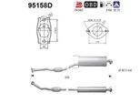 AS Katalysator 95158d für TOYOTA