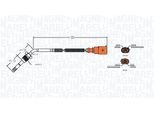 MAGNETI MARELLI Sensor, Abgastemperatur 172000053010 für VW-Porsche