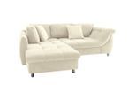 P & B , Beige , Textil , Uni , Füllung: Schaumstoff,Schaumstoff , Ottomane links, L-Form , 250x190 cm , Made in EU ,