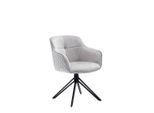 Mid.you , Hellgrau , Textil , 59x83x60 cm , Sitzfläche 360° drehbar ,