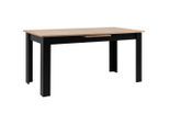 P & B , Schwarz, Eiche Artisan , Holzwerkstoff , rechteckig , 80x75x160-200 cm , ausziehbar ,