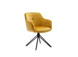 Mid.you , Gelb , Textil , 59x83x60 cm , Sitzfläche 360° drehbar ,