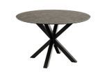 Mid.you , Schwarz , Metall , rund , 119x75.5x119 cm , Esszimmer, Esszimmertische, Esstische, Holztische, Esstische Holz