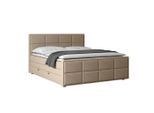 Mid.you , Beige , Holz, Metall, Kunststoff, Textil , Birke, Buche,Birke, Buche , teilmassiv, Hartholz,teilmassiv, Hartholz , H3 + H4 , 7-Zonen , 180x200 cm , Bettkasten, gepolstertes Kopfteil, Federkernmatratze , Schlafzimmer, Betten, Holzbetten, Holzbetten