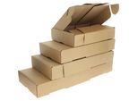 4-in-1 Klappbox, braun, VE 10 Stk, Innen-LxBxH 578 x 238 x 67 mm kaiserkraft