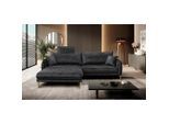 P & B , Anthrazit , Textil , Ottomane links, L-Form , 264x196 cm , Made in EU , Liegefunktion ,