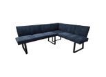 Livetastic , Dunkelblau , Metall, Textil , L-Form, nur wie online abgebildet bestellbar , 202x160 cm , Esszimmer, Bänke, Polsterbänke