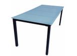 Gardenson , Schwarz , Metall, Glas , rechteckig , 80x73x190 cm , UV-beständig, wetterbeständig , Gartenmöbel, Gartentische, Gartentische