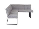 Livetastic , Grau , Metall, Textil , L-Form , 202x160 cm , Esszimmer, Bänke, Polsterbänke