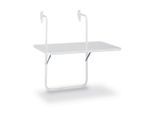 Gardenson , Weiß , Metall , rechteckig , 40x5x60 cm , FSC Mix, Europäischer Sicherheitsstandard , UV-beständig, wetterfest, platzsparend , Gartenmöbel, Gartentische, Gartentische