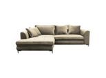 P & B , Beige , Textil , Füllung: Schaumstoff,Schaumstoff , 277x187 cm , Made in EU , Rücken echt, Armteil links ,