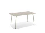 Gardenson , Beige , Metall , rechteckig , 160x73x90 cm , FSC Mix, Europäischer Sicherheitsstandard , Gartenmöbel, Gartentische, Gartentische