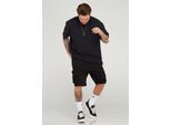 Shorts BEHYPE "STANLAY", Herren, Gr. S, EURO-Größen, schwarz, 74% Polyester, 24% Viskose, 2% Elasthan, Hosen Shorts, mit modischen Cargotaschen